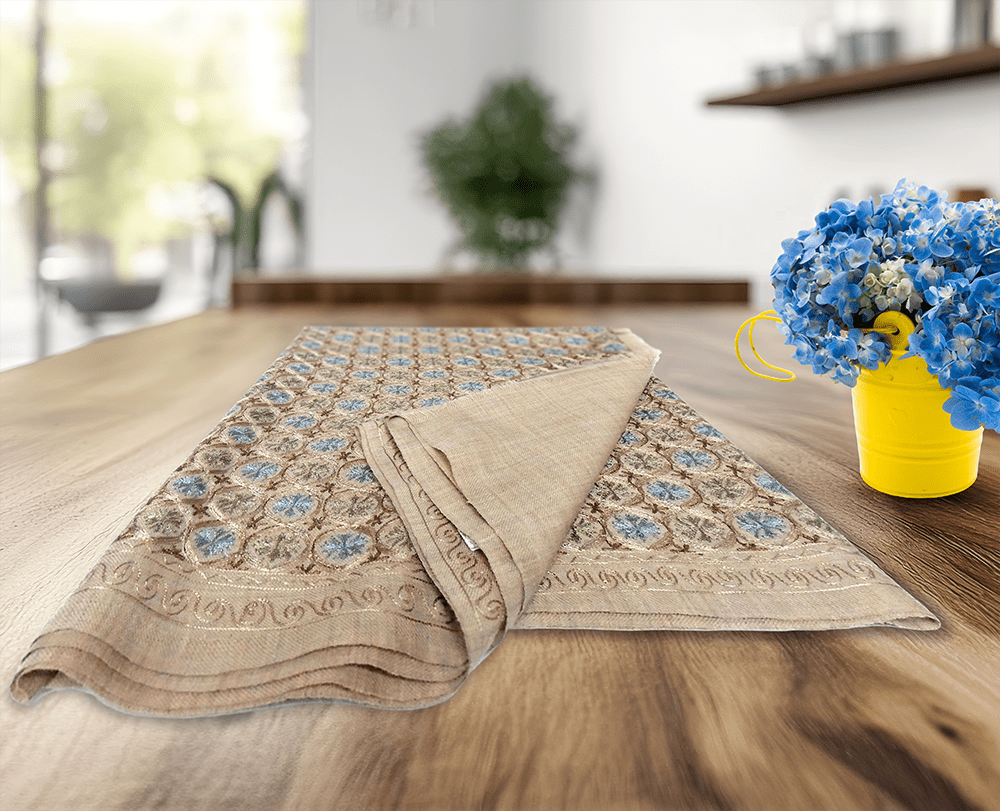 Handcrafted Table Runner with Intricate Design